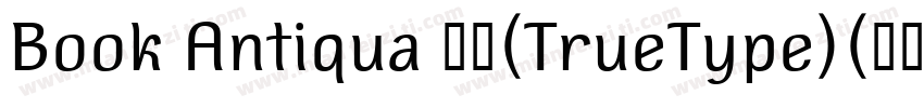 Book Antiqua 常规(TrueType)(西方)字体转换